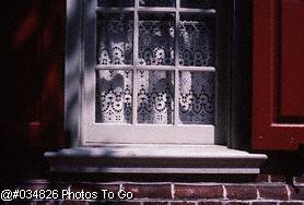 Window w/lace curtains